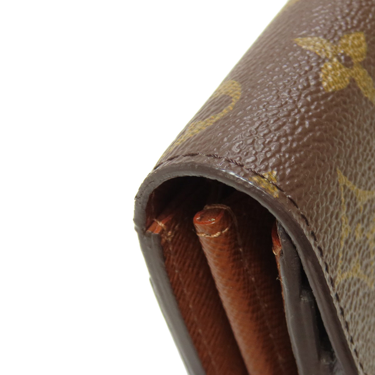 LOUIS VUITTON Long Wallet Purse M60531 Monogram canvas Brown Portefeuille Sarah Women Used Authentic