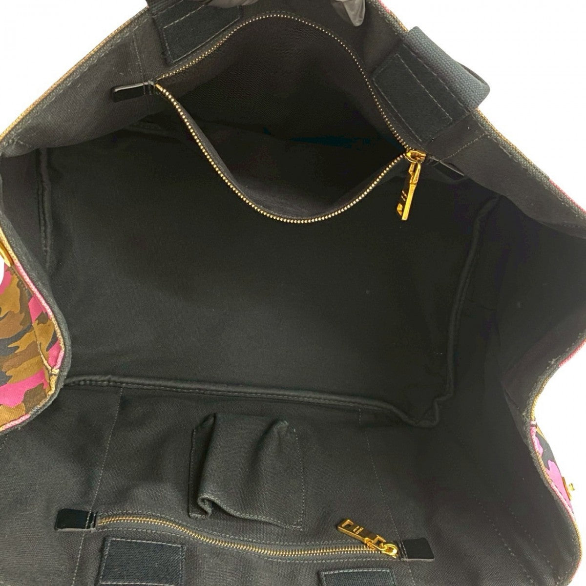 PRADA Tote Bag canvas pink Canapa
