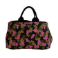 PRADA Tote Bag canvas pink Canapa