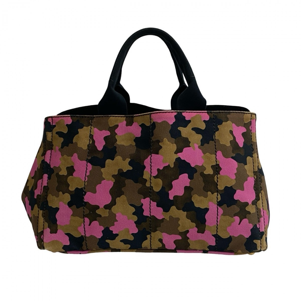 PRADA Tote Bag canvas pink Canapa