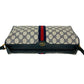 GUCCI Shoulder Bag leather Navy Sherry line