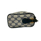 GUCCI Shoulder Bag leather Navy Sherry line