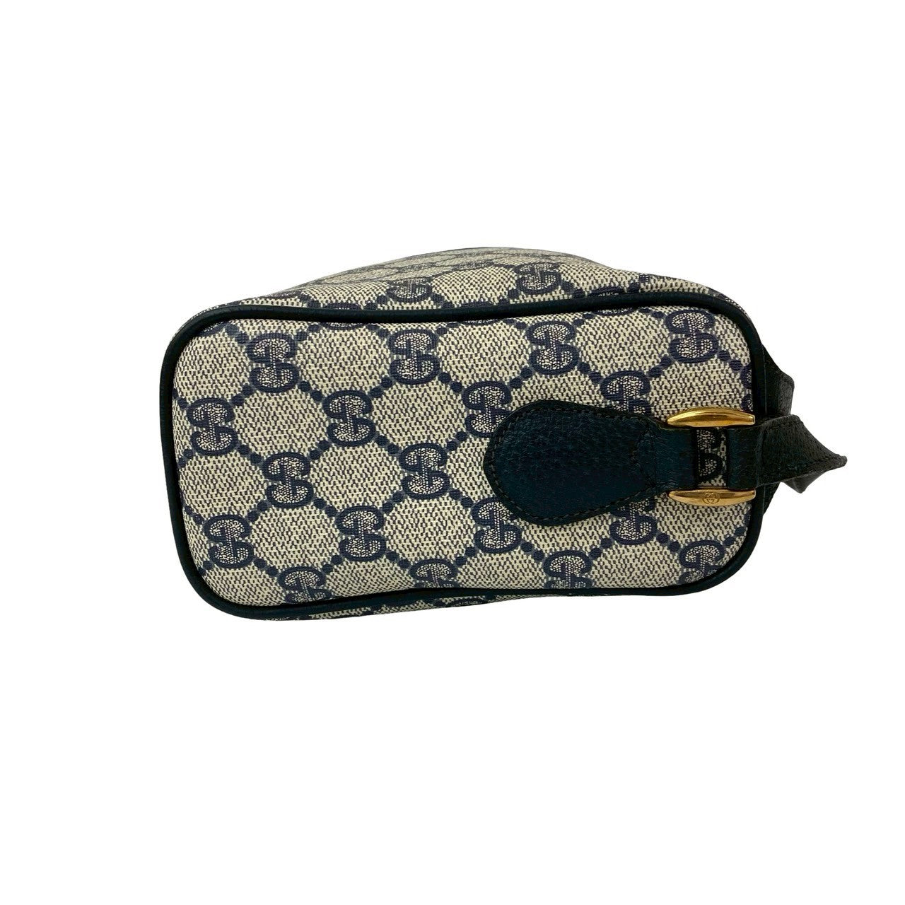 GUCCI Shoulder Bag leather Navy Sherry line