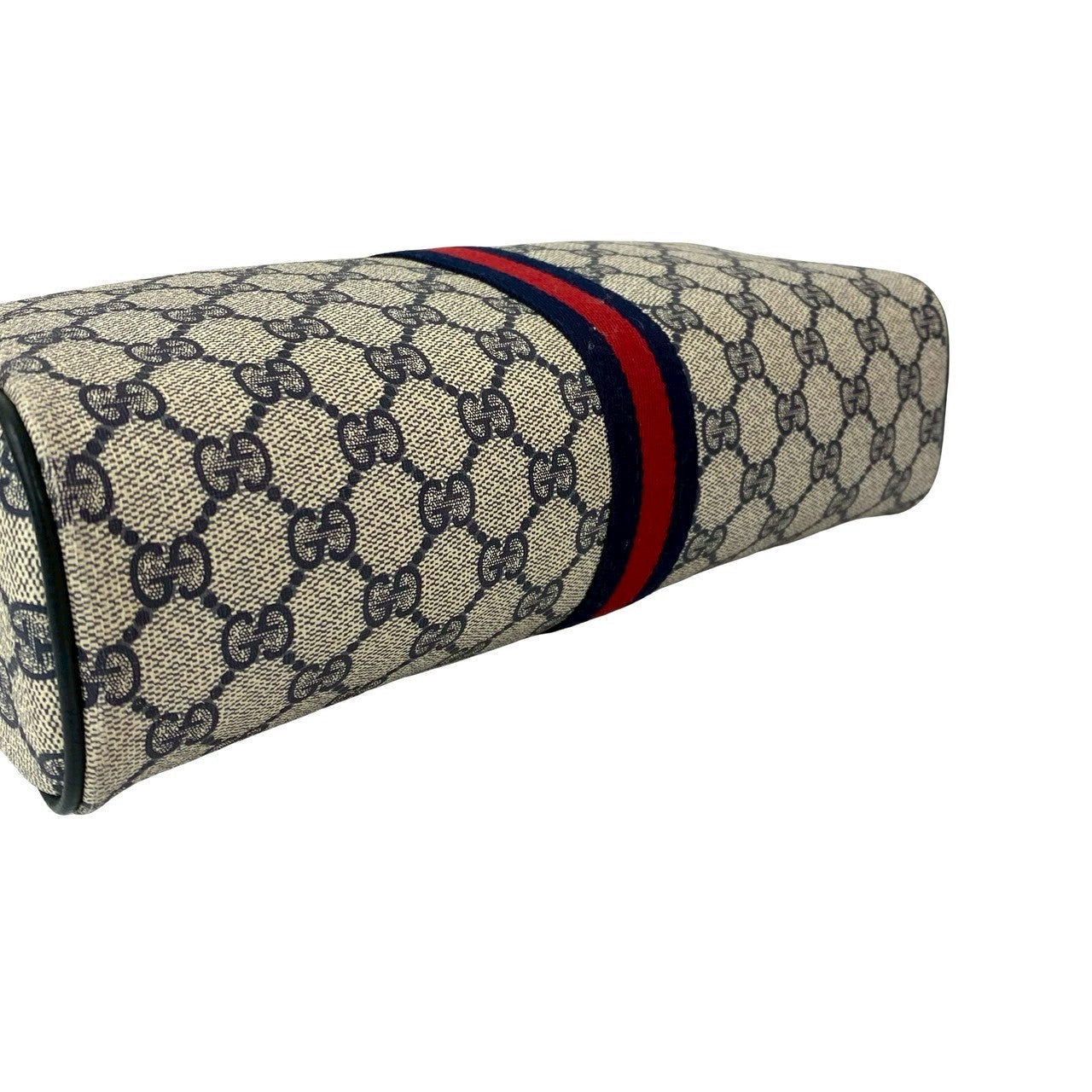 GUCCI Shoulder Bag leather Navy Sherry line