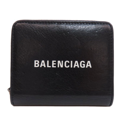 BALENCIAGA Bifold Wallet 551933 leather black Every day Women(Unisex) Used Authentic