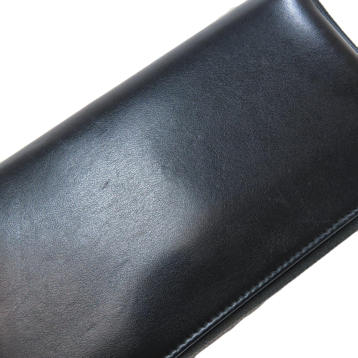 PRADA Long Wallet Purse leather black Zip Around Women Used Authentic