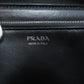 PRADA Long Wallet Purse leather black Zip Around Women Used Authentic