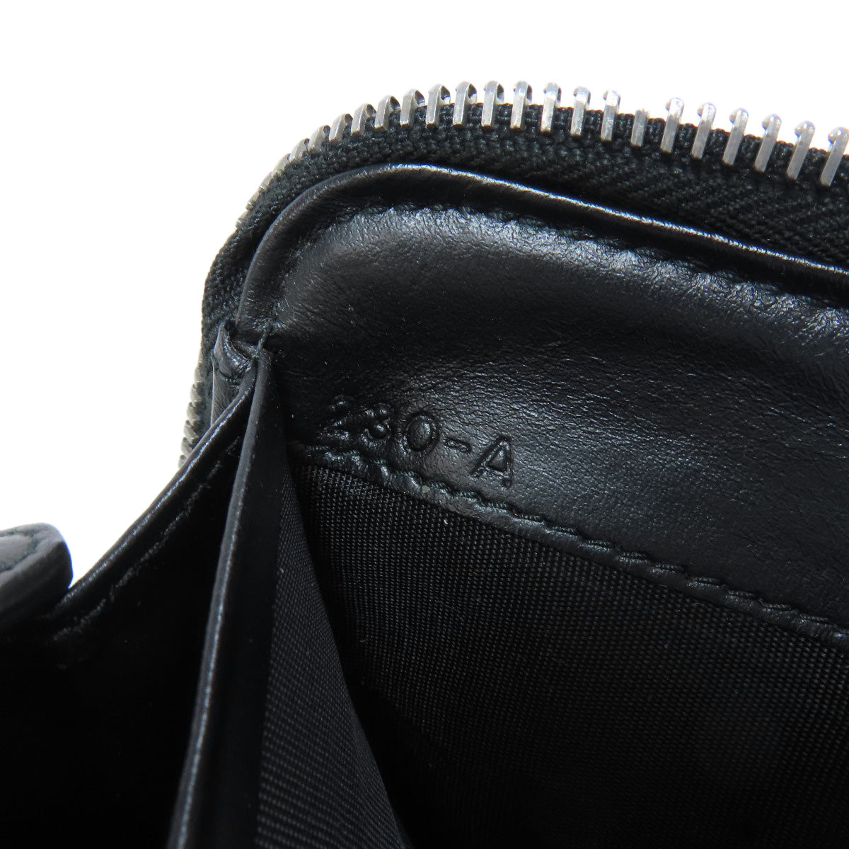 PRADA Long Wallet Purse leather black Zip Around Women Used Authentic
