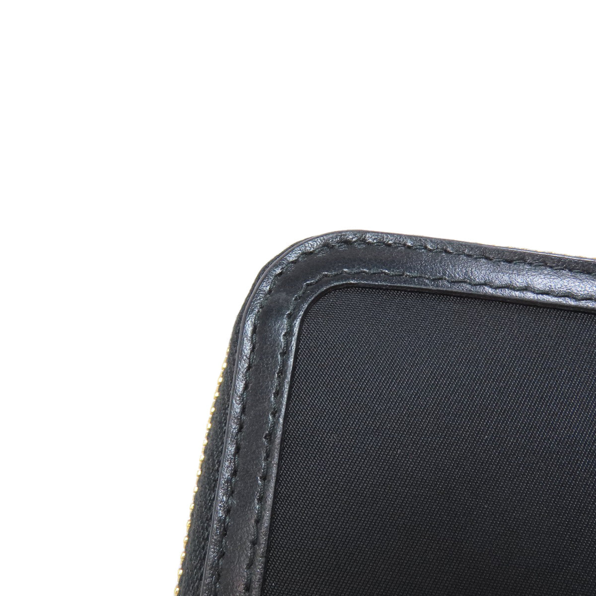 PRADA Long Wallet Purse Nylon black logoMetal Women Used Authentic