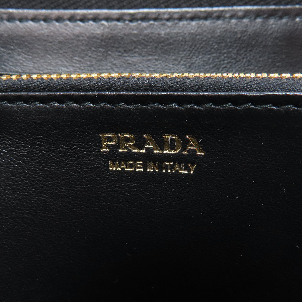 PRADA Long Wallet Purse Nylon black logoMetal Women Used Authentic