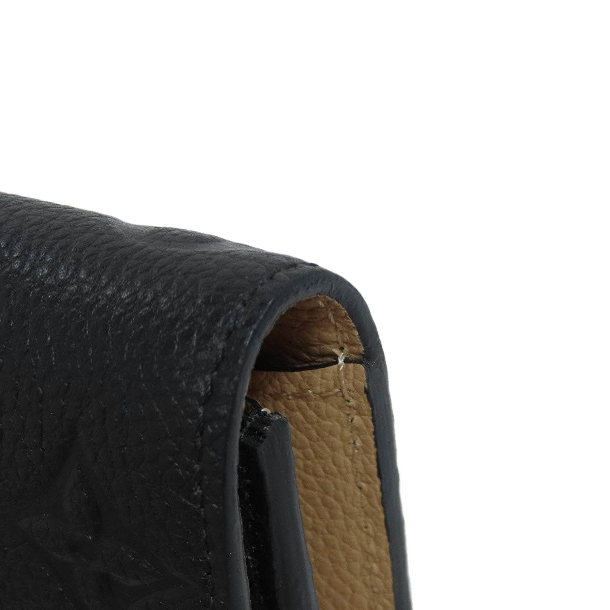 LOUIS VUITTON Bifold Wallet M62369 Ann Platt black Portefeuille Emily Women Used Authentic