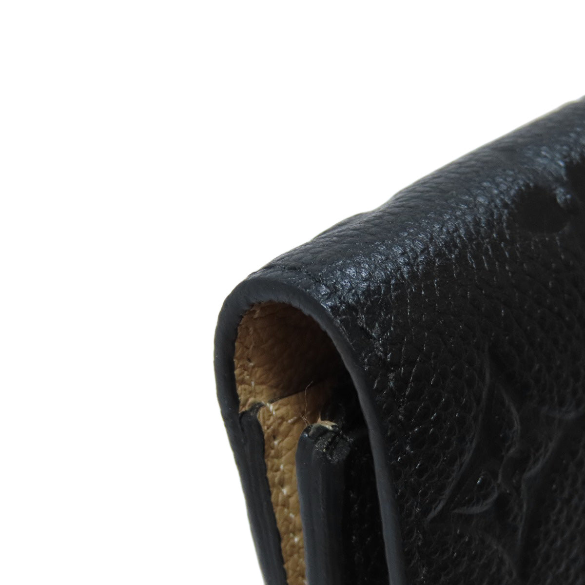 LOUIS VUITTON Bifold Wallet M62369 Ann Platt black Portefeuille Emily Women Used Authentic