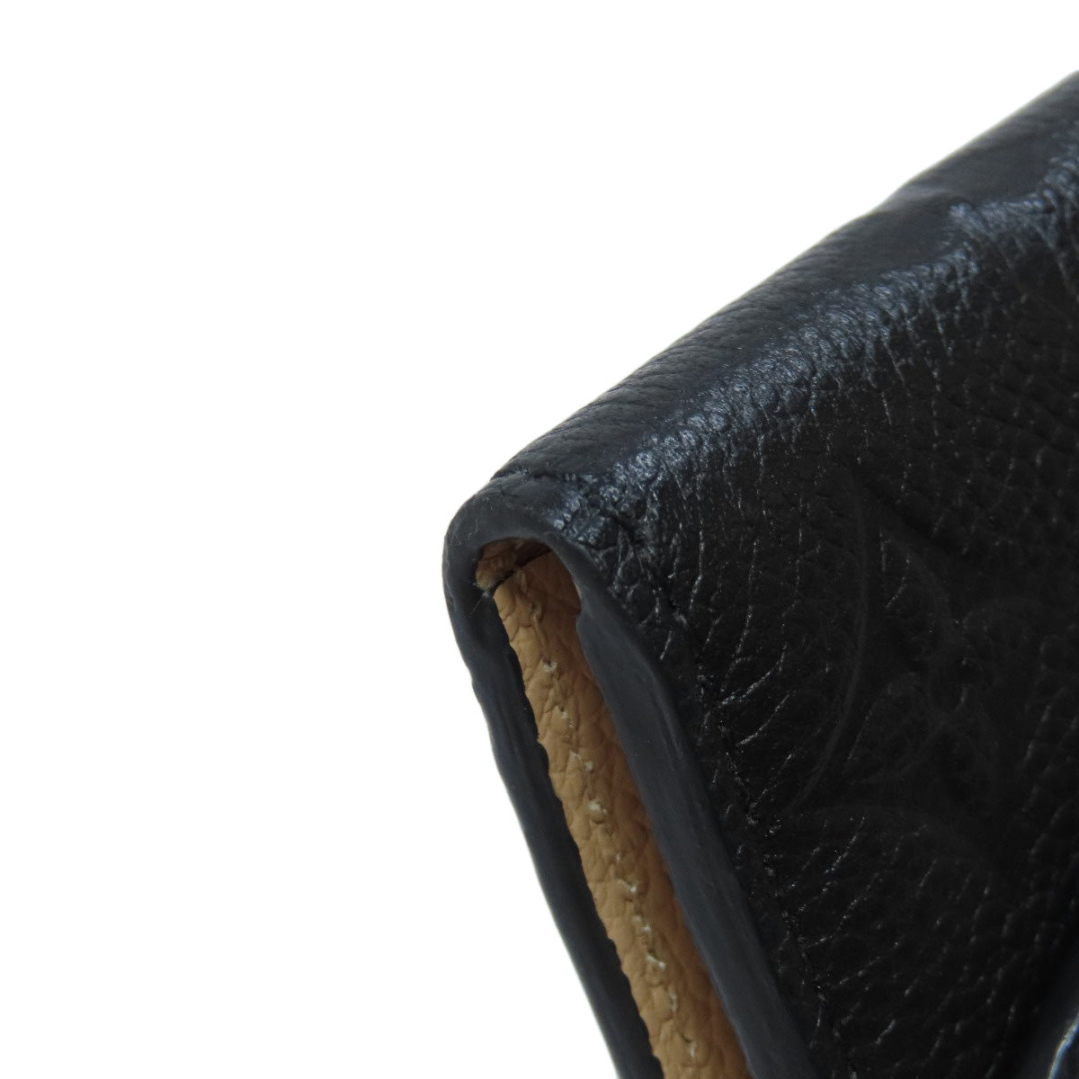LOUIS VUITTON Bifold Wallet M62369 Ann Platt black Portefeuille Emily Women Used Authentic
