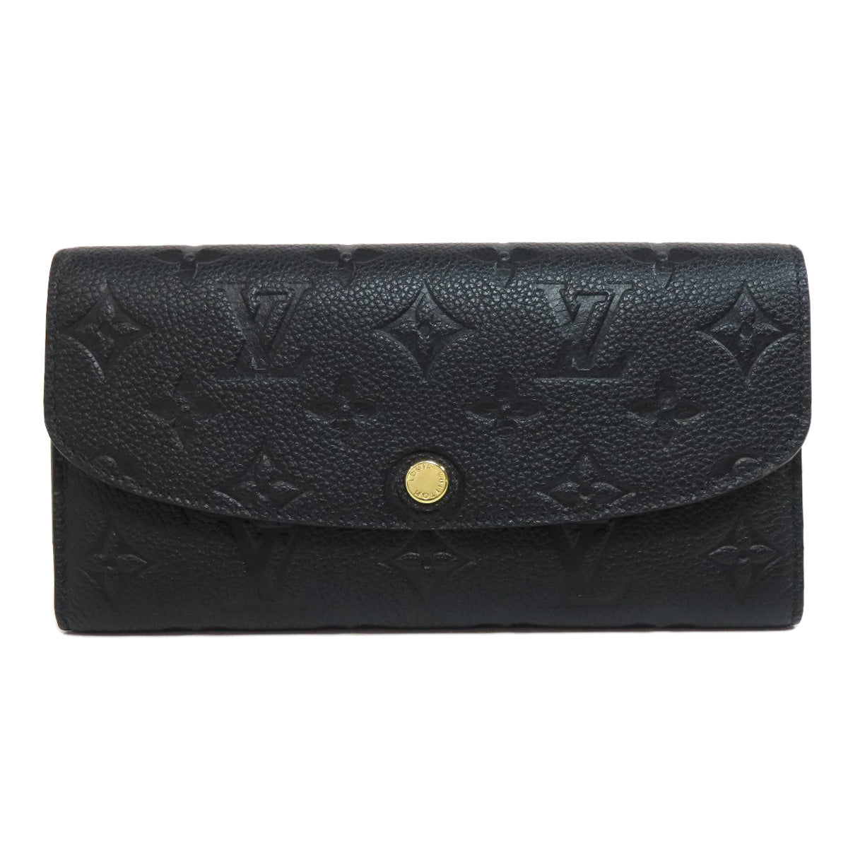 LOUIS VUITTON Bifold Wallet M62369 Ann Platt black Portefeuille Emily Women Used Authentic