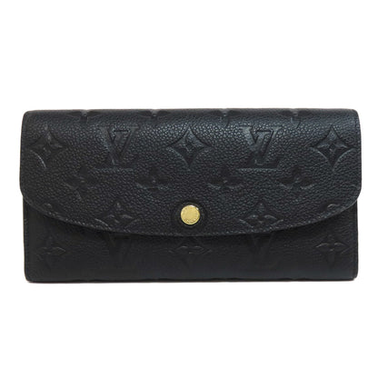 LOUIS VUITTON Bifold Wallet M62369 Ann Platt black Portefeuille Emily Women Used Authentic