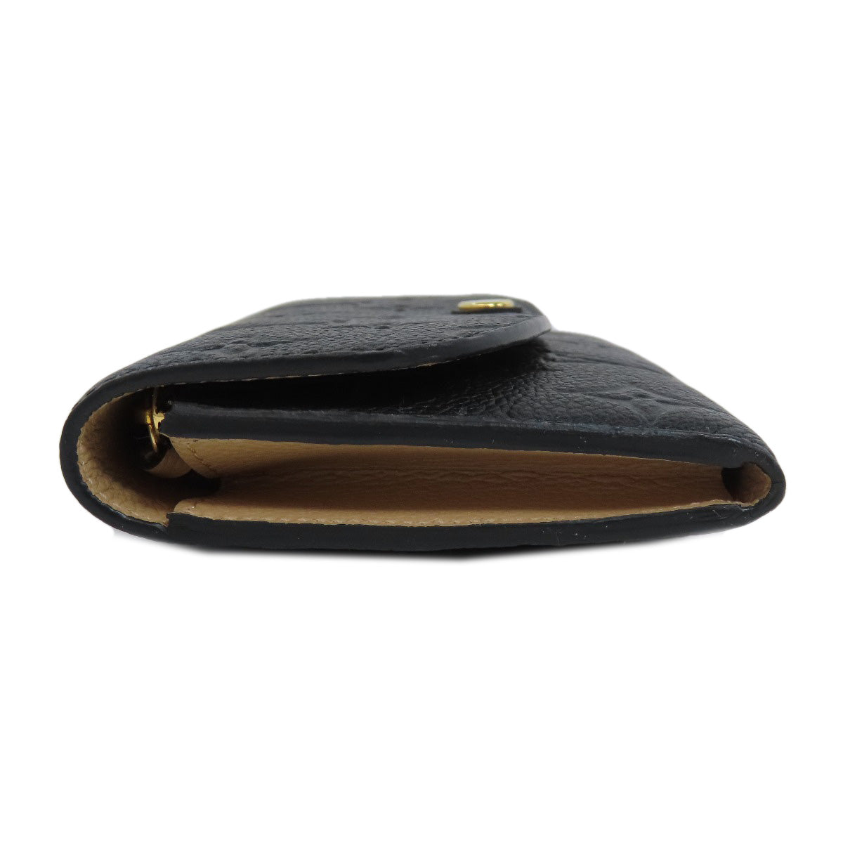 LOUIS VUITTON Bifold Wallet M62369 Ann Platt black Portefeuille Emily Women Used Authentic