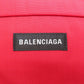BALENCIAGA Backpack Nylon Red logo Women Used Authentic
