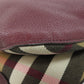 BURBERRY Shoulder Bag leather Red logo Women Used Authentic