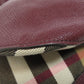 BURBERRY Shoulder Bag leather Red logo Women Used Authentic
