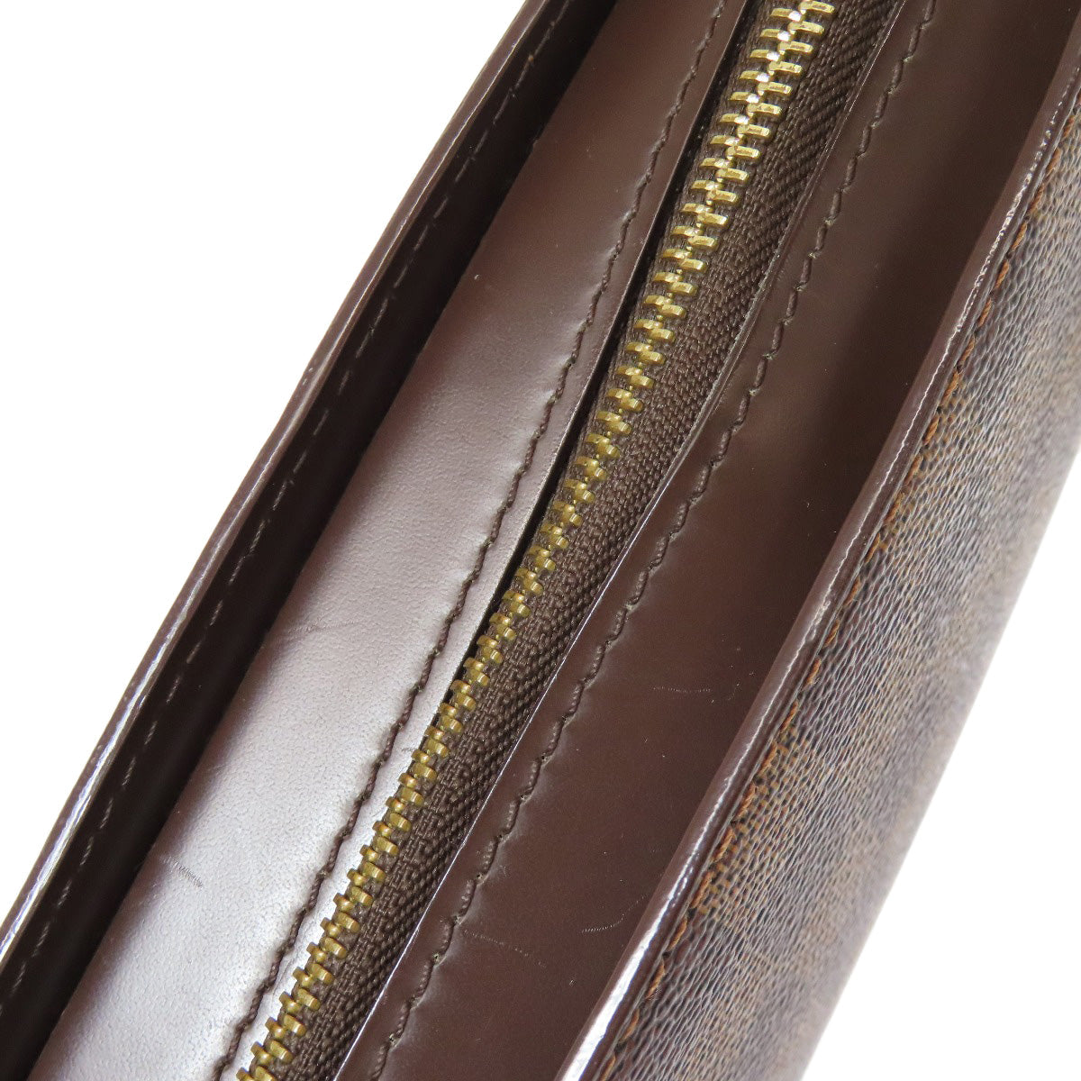 LOUIS VUITTON business bag N51993 Damier canvas Brown Saint Louis Women Used Authentic