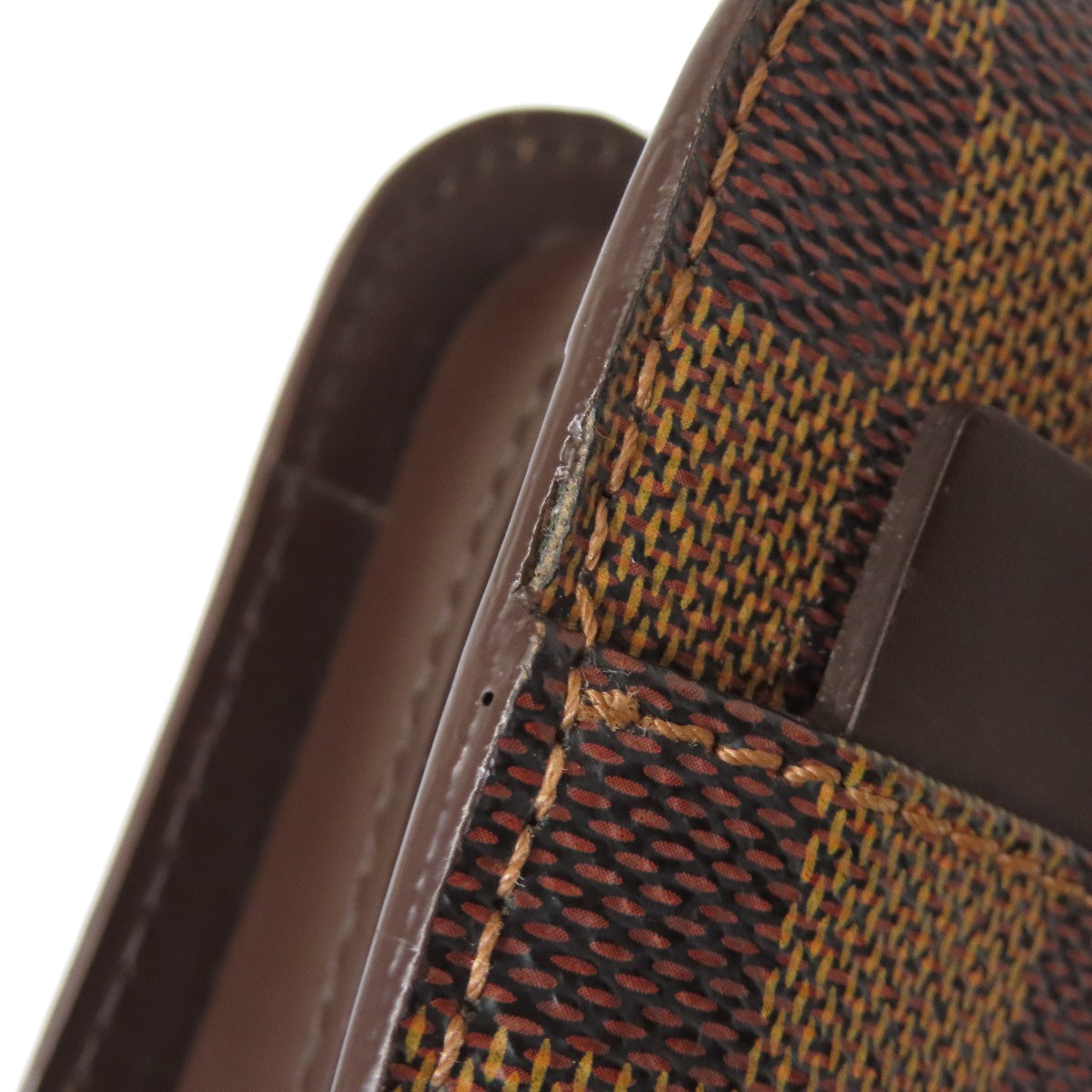 LOUIS VUITTON business bag N51993 Damier canvas Brown Saint Louis Women Used Authentic
