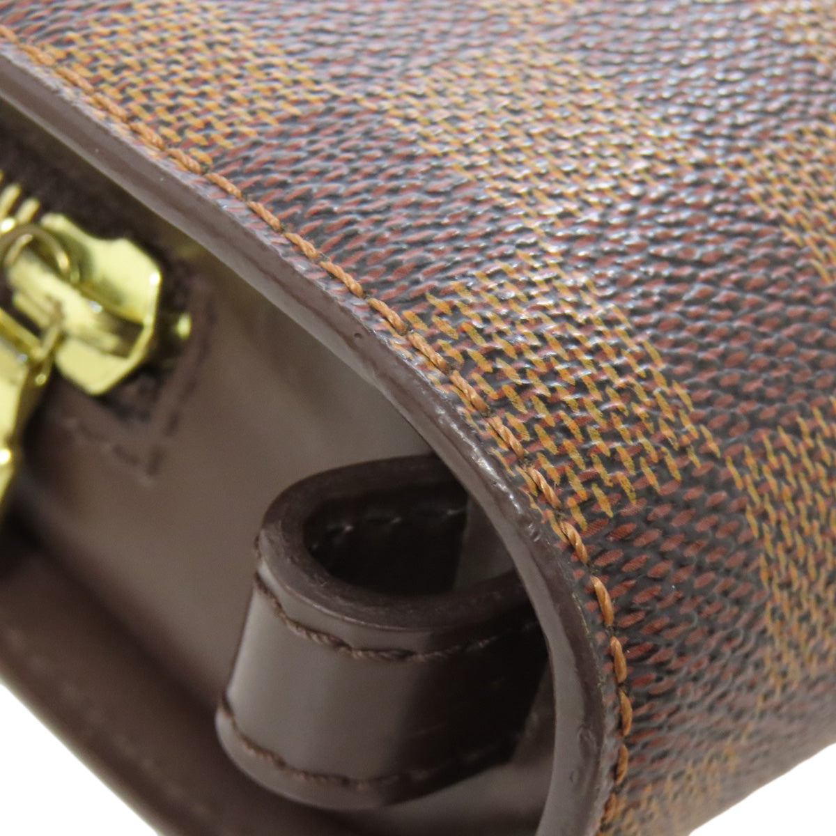 LOUIS VUITTON business bag N51993 Damier canvas Brown Saint Louis Women Used Authentic