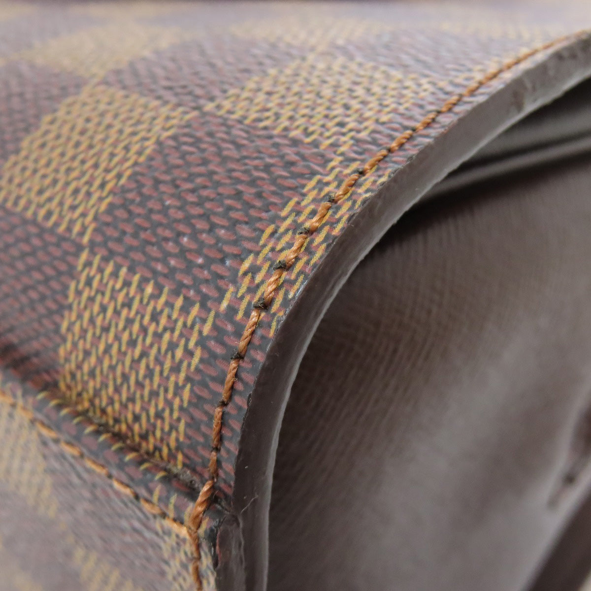 LOUIS VUITTON Handbag N51155 Damier canvas Brown Triana Women Used Authentic