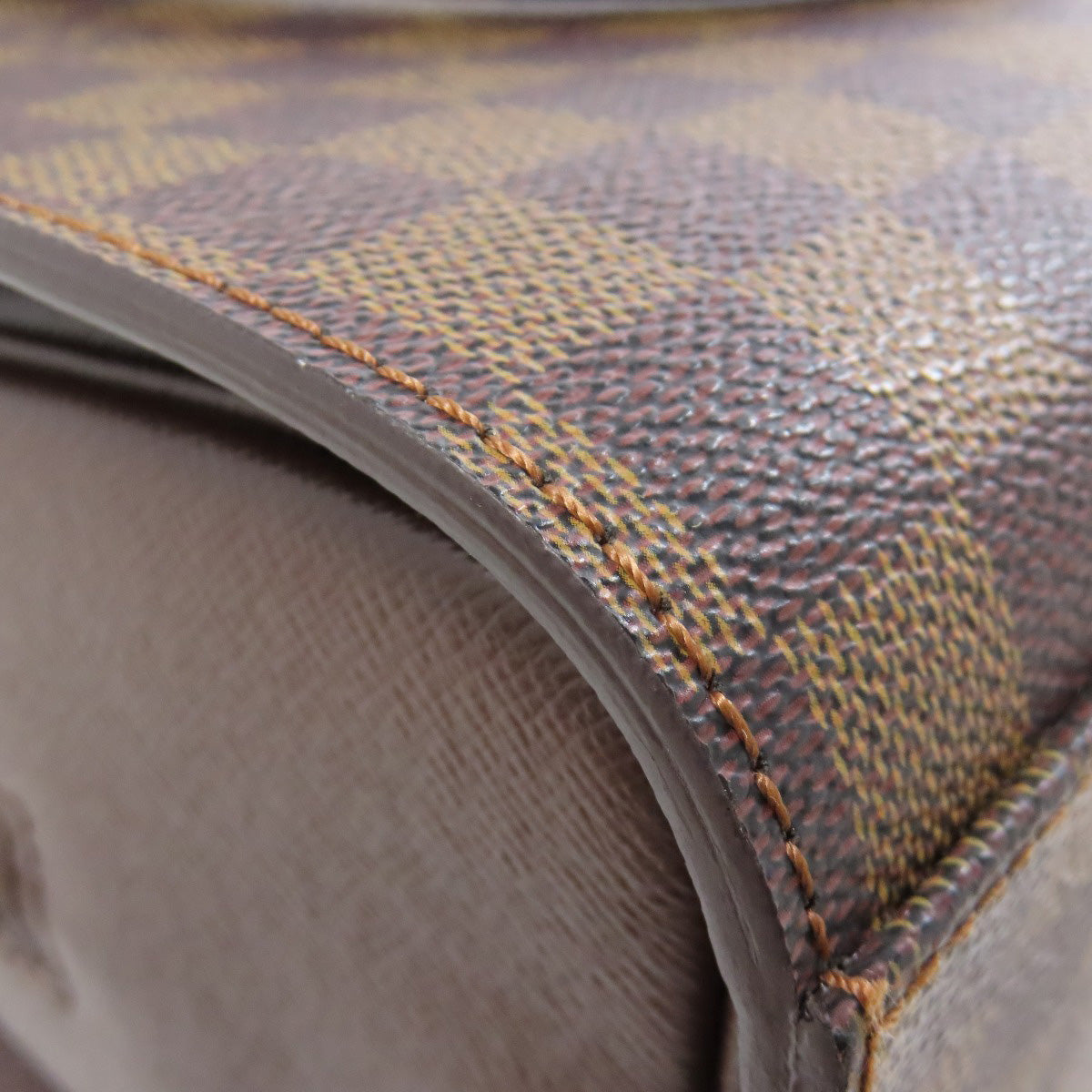 LOUIS VUITTON Handbag N51155 Damier canvas Brown Triana Women Used Authentic