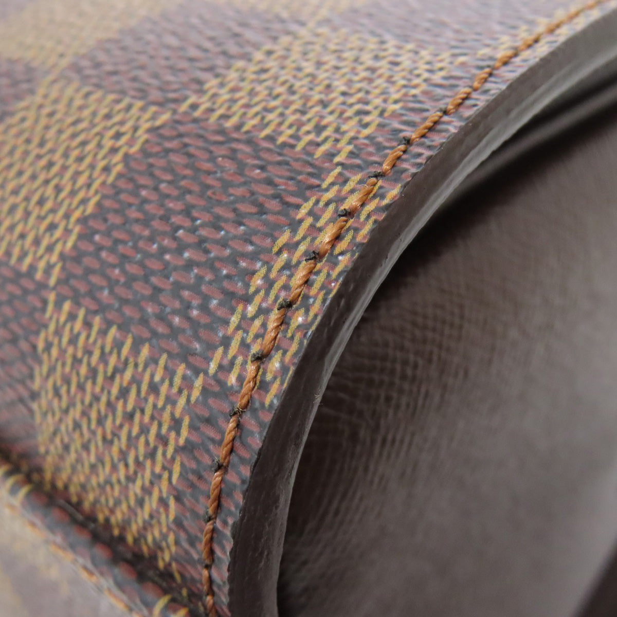 LOUIS VUITTON Handbag N51155 Damier canvas Brown Triana Women Used Authentic
