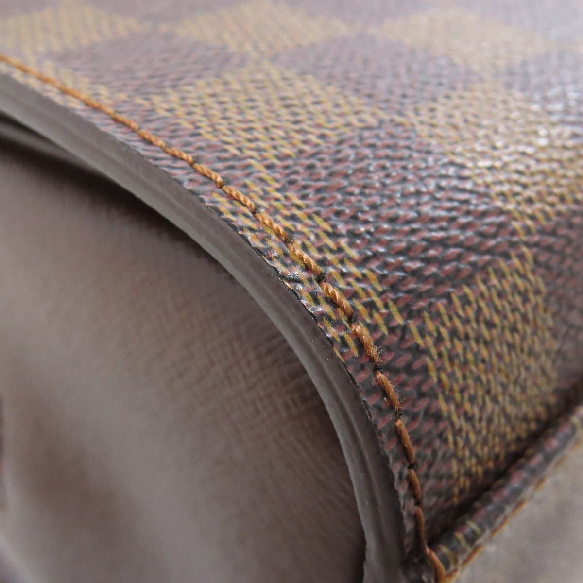 LOUIS VUITTON Handbag N51155 Damier canvas Brown Triana Women Used Authentic