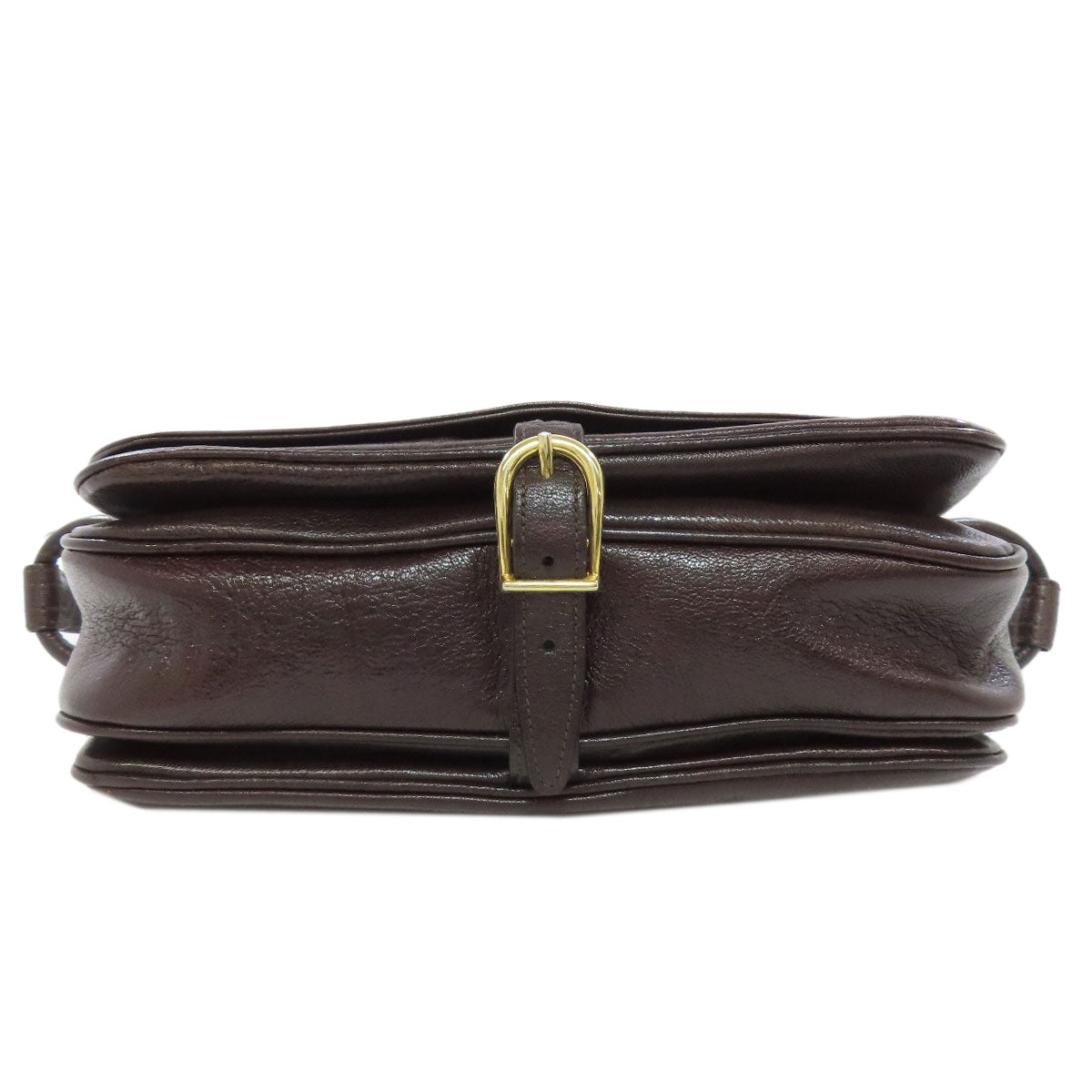 CELINE Shoulder Bag leather Brown Carriage Women Used Authentic