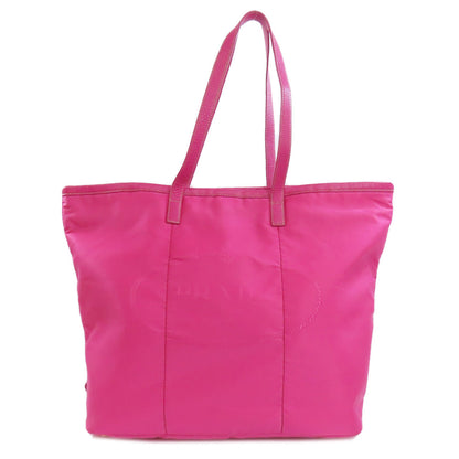 PRADA Tote Bag Nylon pink logoMetal Women Used Authentic