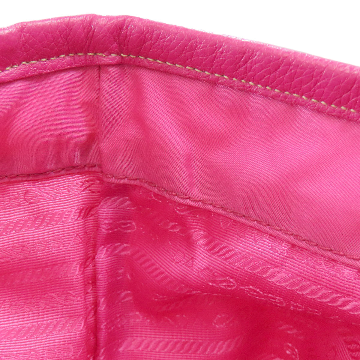 PRADA Tote Bag Nylon pink logoMetal Women Used Authentic