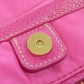 PRADA Tote Bag Nylon pink logoMetal Women Used Authentic