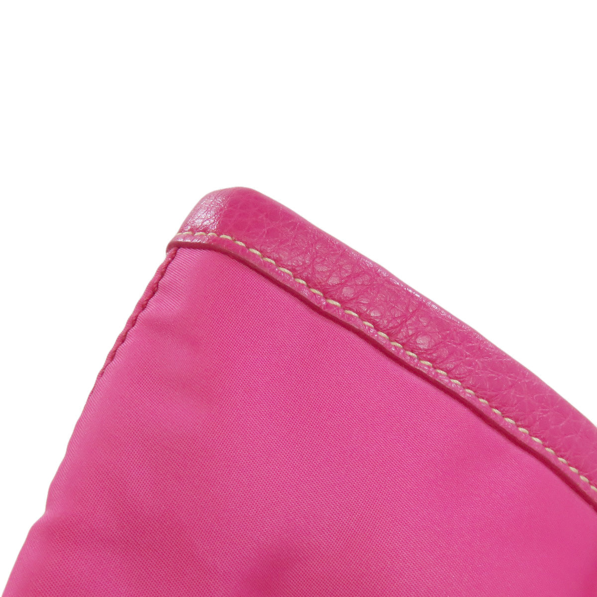 PRADA Tote Bag Nylon pink logoMetal Women Used Authentic