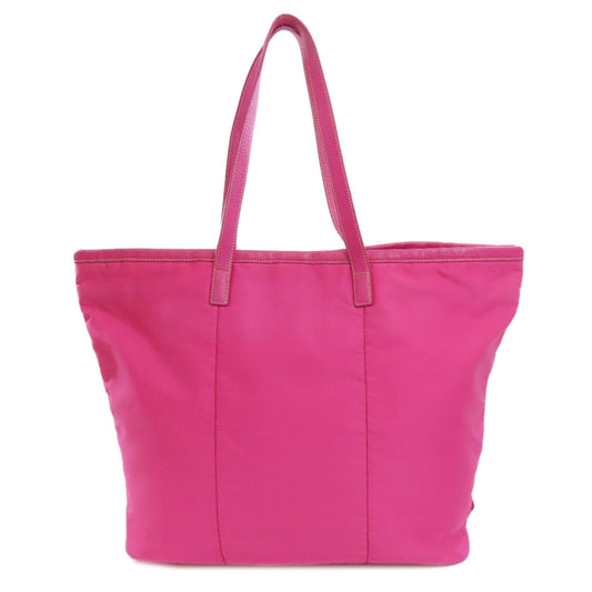 PRADA Tote Bag Nylon pink logoMetal Women Used Authentic