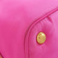 PRADA Tote Bag Nylon pink logoMetal Women Used Authentic