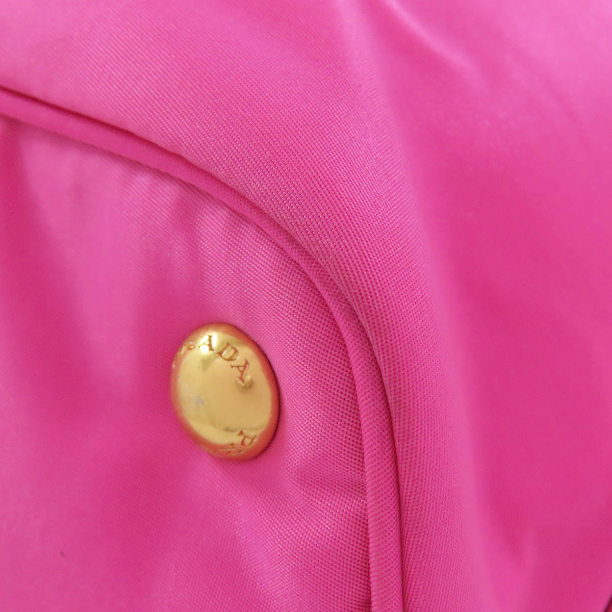 PRADA Tote Bag Nylon pink logoMetal Women Used Authentic