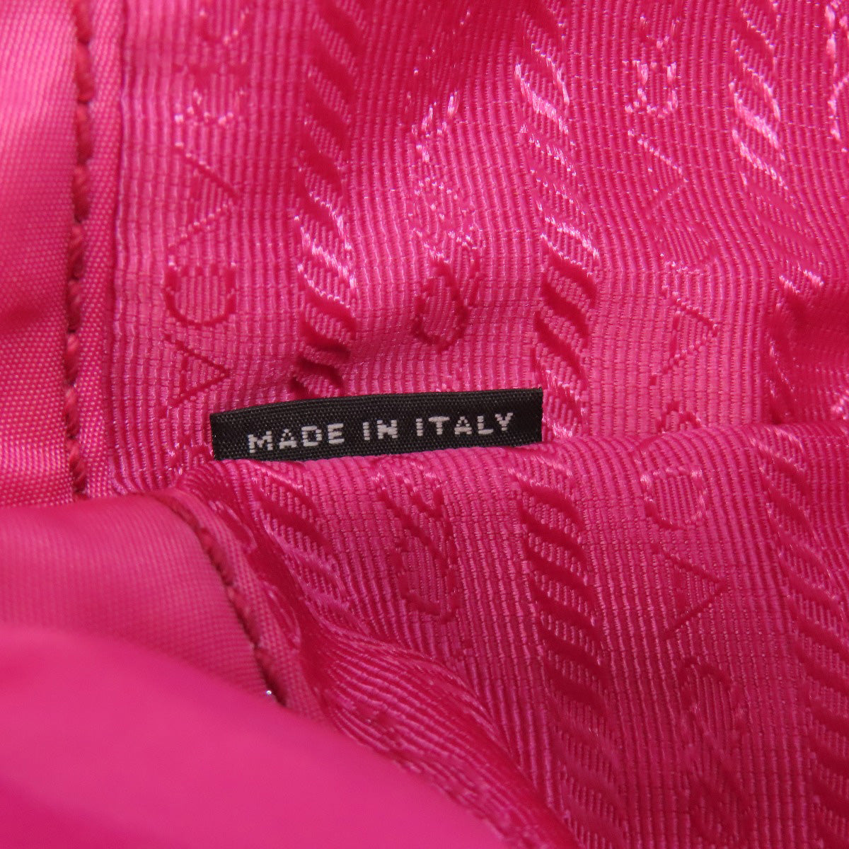 PRADA Tote Bag Nylon pink logoMetal Women Used Authentic