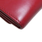 BURBERRY Long Wallet Purse leather Red Shoulder wallet Women Used Authentic