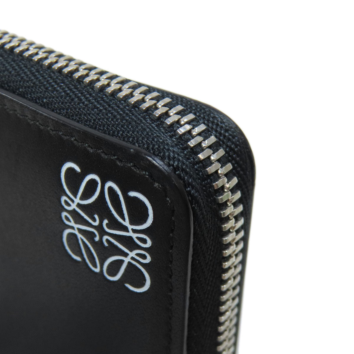 LOEWE Coin case leather black anagram Women(Unisex) Used Authentic