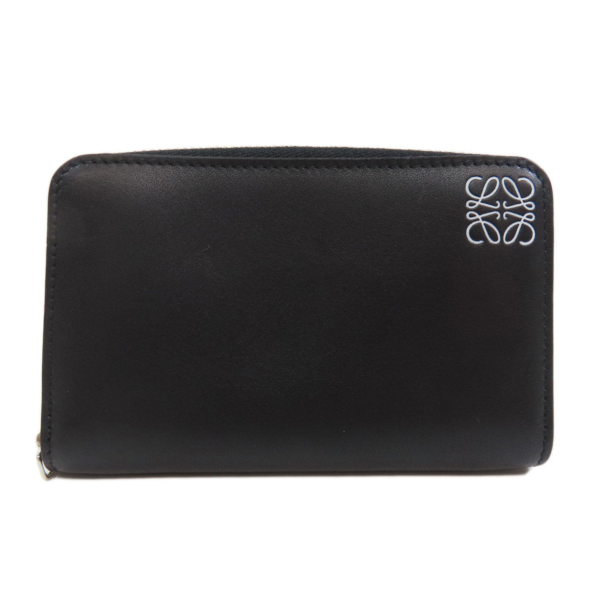LOEWE Coin case leather black anagram Women(Unisex) Used Authentic