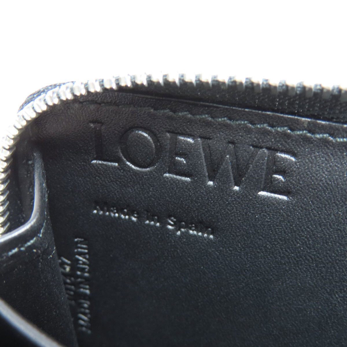 LOEWE Coin case leather black anagram Women(Unisex) Used Authentic
