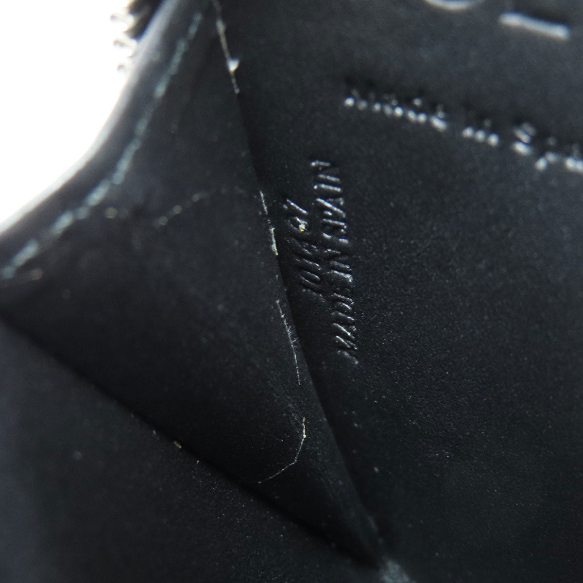 LOEWE Coin case leather black anagram Women(Unisex) Used Authentic