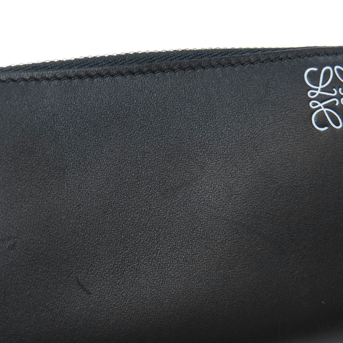LOEWE Coin case leather black anagram Women(Unisex) Used Authentic