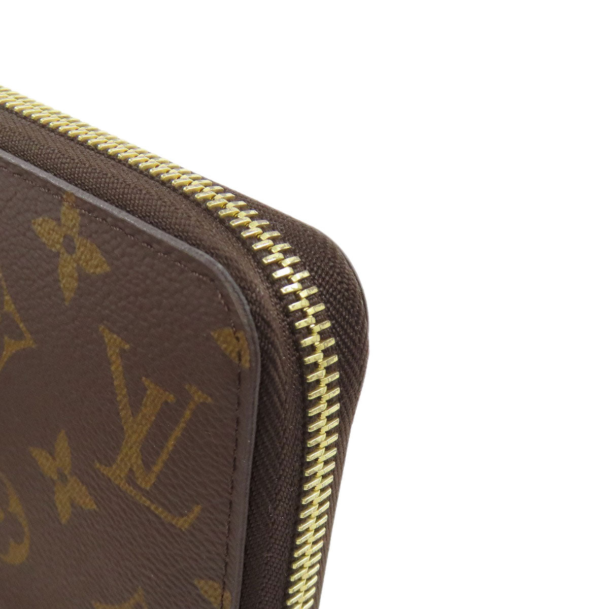 LOUIS VUITTON Long Wallet Purse M41895 Monogram canvas Brown Zippy wallet Women Used Authentic