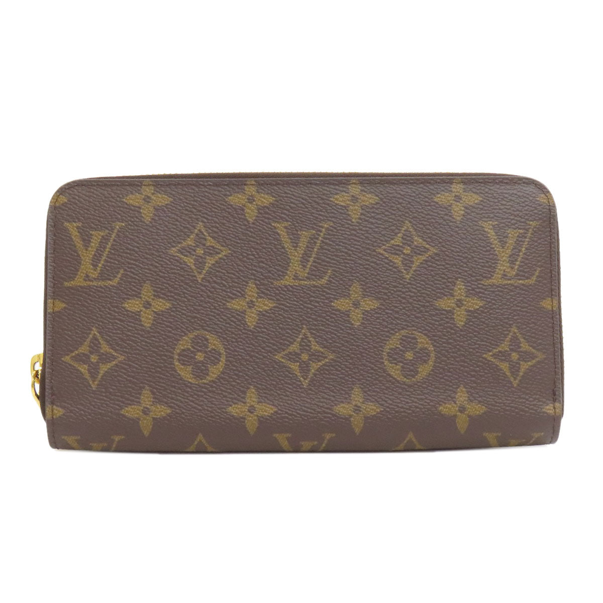 LOUIS VUITTON Long Wallet Purse M41895 Monogram canvas Brown Zippy wallet Women Used Authentic