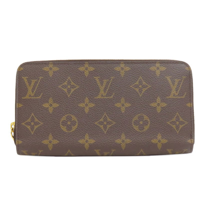LOUIS VUITTON Long Wallet Purse M41895 Monogram canvas Brown Zippy wallet Women Used Authentic