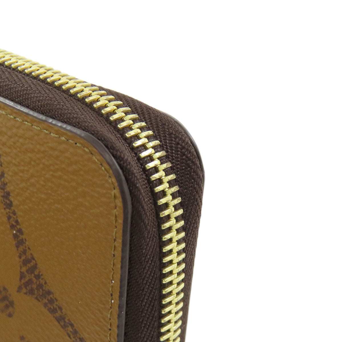 LOUIS VUITTON Long Wallet Purse M69353 Giant monogram canvas Brown Zippy wallet Women Used Authentic