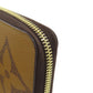 LOUIS VUITTON Long Wallet Purse M69353 Giant monogram canvas Brown Zippy wallet Women Used Authentic